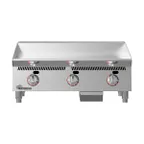 image of Star 836TA 36" Countertop Gas Griddle with Snap-Action Thermostat, 1" Steel Plate - 90.000 BTU