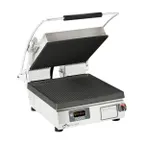 image of Star PGT14IE Single Cast Iron Panini Sandwich Grill with Timer & Grooved Plates, Electronic Controls