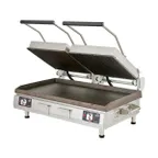 image of Star PSC28IGT Double Cast Iron Sandwich Grill with Grooved & Smooth Plates, Manual Controls