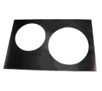 image of APW Wyott 14880 Adapter Plate - Steel, Round Cutouts 8-1/2" & 10-1/2" Holes, Converts 12" x 20" Openings