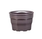 image of Cambro MDSLB5485 - Laguna 9 oz Plastic Bowl, 3-1/2" Dia, 2.4" H, Smoked Metal Finish, NSF Certified, Stackable, Dishwasher Safe