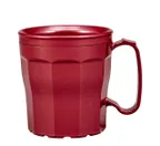 image of Cambro MDSLM8487 Laguna Collection 8 oz Mug, 4-1/2" Dia x 3-3/4" H, Cranberry Polypropylene, Stackable