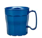 image of Cambro MDSLM8497 Mug, 8 oz, 4-1/2" Dia x 3-3/4" H, Navy Blue Polypropylene, Dishwasher Safe, Stackable