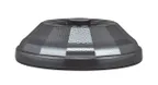 image of Cambro MDSLSD9485 - Laguna Collection Dome Cover, Fits 9" Plate, 10-1/4" Ø x 3-1/4" H, Gray Polypropylene, Insulated, Stackable, Smoked Metal Finish