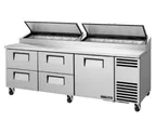 image of True TPP-AT2-93D-4-HC~HGTP Pizza Prep Table Refrigerated Counter