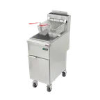 image of Hurakan HKN-FXF50W Full Pot Floor Model Gas Fryer