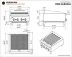 image of Hurakan HKN-GLB24LA Countertop Gas Charbroiler