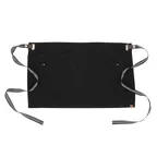 image of Chef Works AHS01S-JBK-0 Berkeley Half Bistro Snap Waist Apron, 17.9"L X 28"W, Jet Black, 100% Cotton