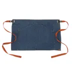 image of Chef Works AHS01S-MDB-0 Waist Apron, Medium Blue, 17.9"L x 28"W, 100% Cotton Denim, Hip Pockets