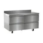 image of Delfield STD4464NP 64" 2-Section Worktop Refrigerator w/ 4 Drawers, Front Breathing, 19.6 cu. ft.