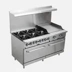image of Hurakan HKN-XRFG60O6G24W Gas 60" Restaurant Range