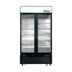 image of Atosa USA MCF8732GR 39" 2 Section Glass Door Freezer Merchandiser in Black, 28.5 cu. ft.