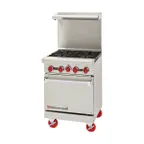 image of American Range AR-12G-2B 24" Gas Restaurant Range, (1) Space Saver Oven, (2) Open Burners, (1) 12" Griddle