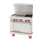 image of American Range AR-24G-2B-C 36" Gas Restaurant Range, (1) Convection Oven, (2) Open Burners, (1) 24" Griddle