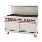 image of American Range AR-60G 60" Gas Restaurant Range w/ (1) 60" Full Griddle, (2) Standard Ovens, 170.000 BTU