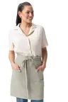 image of Chef Works AHN13-SAG-0 Waist Apron – 19"W x 36"D, 6.07oz, 55% Hemp 45% Tencel, Sage Green, 2 Pockets
