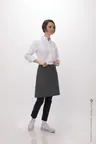 image of Chef Works F28-ESP-0 Waist Apron, 19" L x 27-1/2" W, 65/35 Poly/Cotton, Espresso Brown, Patch Pocket