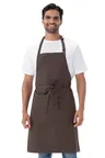 image of Chef Works F8-ESP-0 Bib Apron – 34" L x 24" W, Adjustable Neck, Poly/Cotton 65/35, Espresso Brown