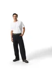image of Chef Works PBN02-BLK-40 Utility Carpenter Pants, 9.9 oz., 40-42, 100% Cotton, Black, Multiple Pockets
