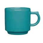 image of Steelite HL1519107 China Mug - 16 oz Turquoise, 3.875" Cube Ceramic, Oven Safe 425°F, 1 Dozen