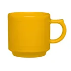 image of Steelite HL1519342 - Mug, 16 oz, 3.875" Cube, China, Fiesta/Daffodil, Oven Safe 425°F - 1 Dozen