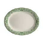 image of Steelite HL52563925 - Oval China Platter 10" x 7.75", Green, Oven Safe 500°F - 24/Case