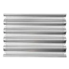 image of TableCraft 13526 Baguette Pan – 26"W x 18"D x 1-1/4"H, 5-Channel, Silicone Glazed Non‑Stick, Aluminum