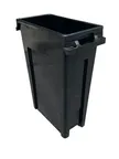image of Quantum CTH-23 - 23‑Gallon Rectangular Commercial Trash Can, 22"D x 11"W x 30"H, Polypropylene, NSF
