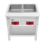 image of Atosa USA EHS-OW-2 30" 2-Well Electric Steam Table, Undershelf, 120V