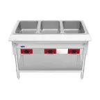image of Atosa USA EHS-OW-3 44" 3-Well Electric Steam Table, Undershelf, 120V