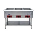 image of Atosa USA CSTEA-3C 44" Cookrite Steam Table, (3) Open Pan Wells