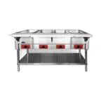image of Atosa USA CSTEA-4C 58" Cookrite Steam Table, (4) Open Pan Wells