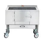 image of Aztec Grill ST-42 42" Cast Iron Wood Burning Charbroiler, Free Standing / Wood Fired