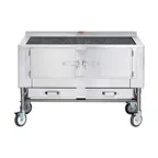 image of Aztec Grill ST-54 54" Cast Iron Wood Burning Charbroiler, Free Standing / Wood Fired