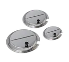 image of Hatco 11QT-LID Vegetable Inset Cover, 11-Quart Notched Round Lid with Hinge, Bain Marie Pot