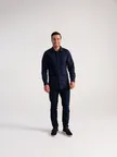 image of Chef Works D151-DNA-S Dress Shirt – Dark Navy, Small, 64oz Poly/Cotton, Adjustable Cuffs