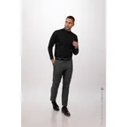 image of Chef Works SFB01-BLK-XL Dress Shirt – Long Sleeve, Black, XL, 64/34/2 Poly/Cotton/Elastane, Collar