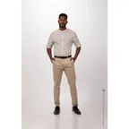 image of Chef Works SFB02-NAT-S Dress Shirt – Men’s 36-38, Khaki, 62/38 Cotton/Poly, Long Sleeve, Adjustable Cuffs