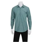 image of Chef Works SLMCH005-GRM-L Dress Shirt – Large, Green Mist, 60/40 Cotton/Poly, Roll‑Up Sleeves