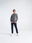image of Chef Works W151-GRY-XS Dress Shirt – Women’s 32-34, Grey, Long Sleeve, Poly/Cotton, 4oz, Gauntlet
