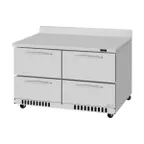 image of Turbo Air PWF-48-D4-FB-N 48" 4-Drawer Front Breathing Worktop Freezer, Stainless Steel, 11.1 cu. ft.