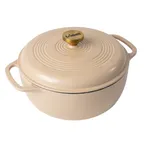 image of Lodge EC6D102G 6-Quart Enameled Cast Iron Dutch Oven, 13" Induction Ready, 500°F Oven Safe
