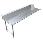 image of BK Resources BKCDT6-96-L-SS 96" Clean Straight Dishtable, 18-Gauge - 10"H Backsplash / Right to Left