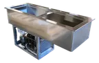 image of BK Resources E-SL-CP1-2 Slim Line Drop-In Cold Pan, (2) Wells