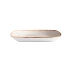 image of GET PA1605437612 Serving Tray, 10-1/2" x 5" Rectangular Porcelain, Artisan Beige - 1 Dozen