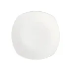 image of GET PL1100182624 China Square Plate, 10-1/4" White Corona Set, 1 Dozen
