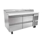 image of Asber APTP 67 D4 67.5" Wide 4-Drawer Pizza Prep Table, 9 Pans