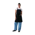 image of Chef Works ABN11-BLK-0 Unisex Tactical Bib Apron, 35" Length, 21"-24" Width, 100% Cotton, Black