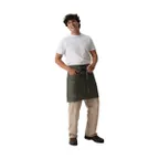 image of Chef Works AHN10-OLN-0 - Olive Natural Waist Apron, 36" Length, 22" Width, 100% Cotton