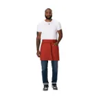 image of Chef Works AHS02-RUS-0 Lockharte Bistro Waist Apron, 17"-19" Length, 30"-35" Width, Rust, Poly/Cotton